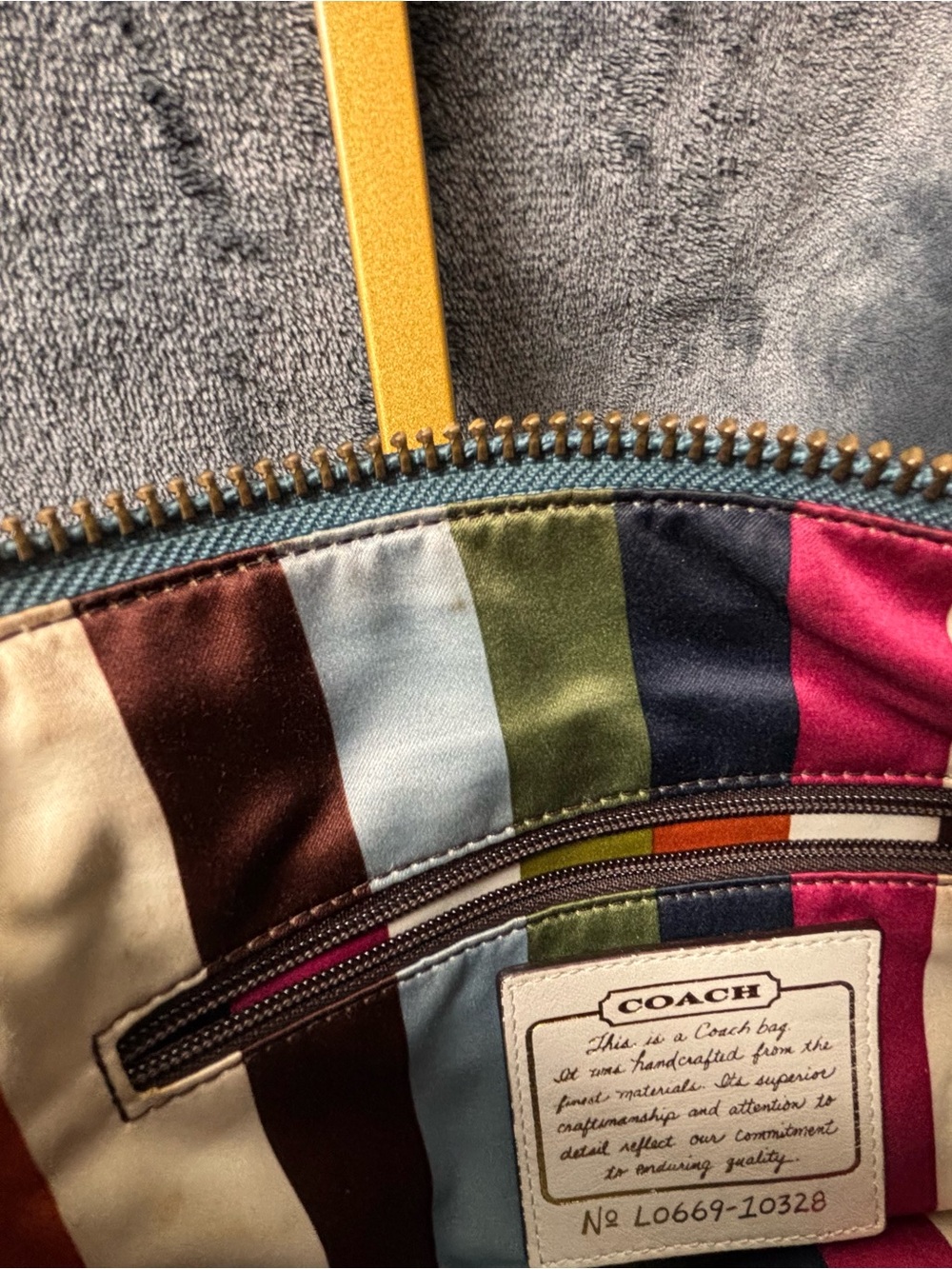 RARE Coach 10328 Legacy 65th Anniversary Double Turnlock Shoulder Bag Pond Blue - Picture 11 of 11